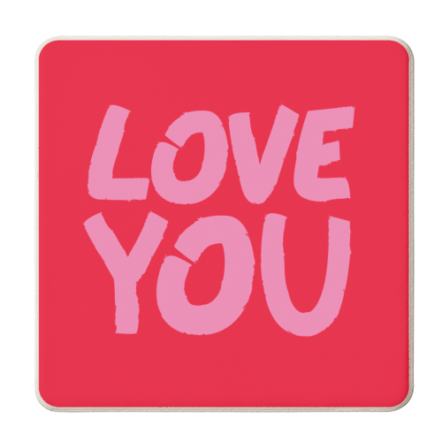 love you - personalised beer coaster by The Boy and the Bear