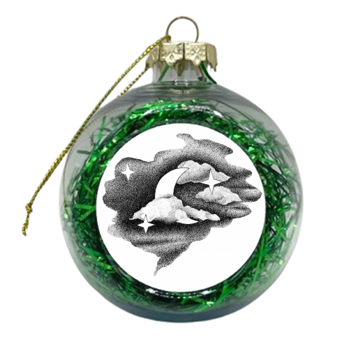 Love you to the moon and back - xmas bauble by AJ Illustration