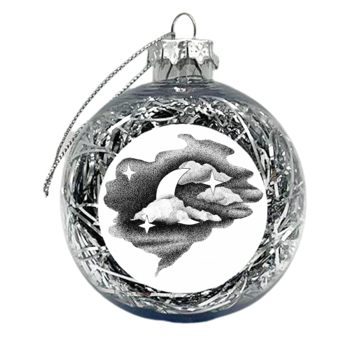 Love you to the moon and back - xmas bauble by AJ Illustration