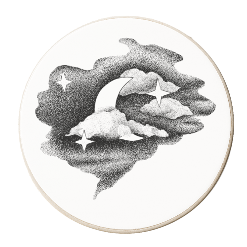 Love you to the moon and back - personalised beer coaster by AJ Illustration