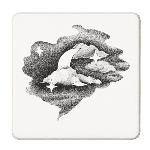 Love you to the moon and back - personalised beer coaster by AJ Illustration