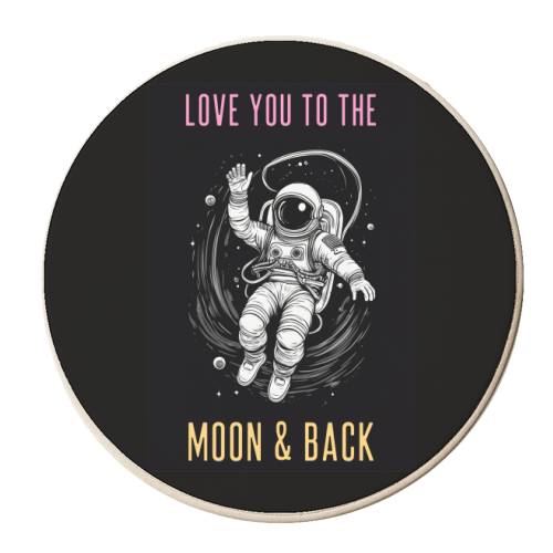 Love You To The Moon & Back - personalised beer coaster by Adam Regester