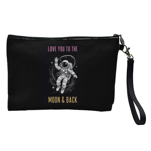 Love You To The Moon & Back - pretty makeup bag by Adam Regester
