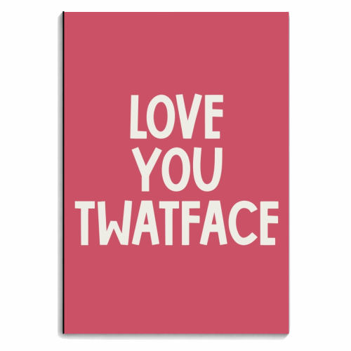 Love you twatface - personalised A4, A5, A6 notebook by Giddy Kipper
