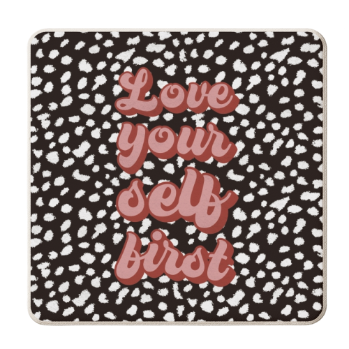 Love Your Self First - personalised beer coaster by The Girl Next Draw
