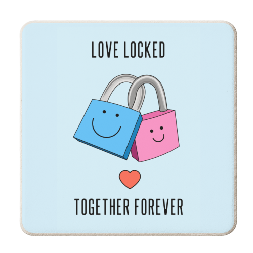 Loved Locked Forever - personalised beer coaster by Adam Regester