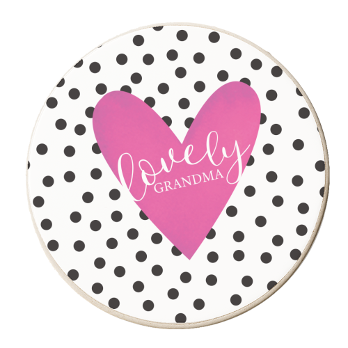 Lovely Grandma - personalised beer coaster by The Boy and the Bear