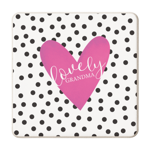 Lovely Grandma - personalised beer coaster by The Boy and the Bear