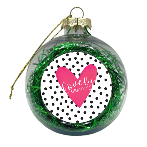 Lovely Granny Heart - xmas bauble by The Boy and the Bear