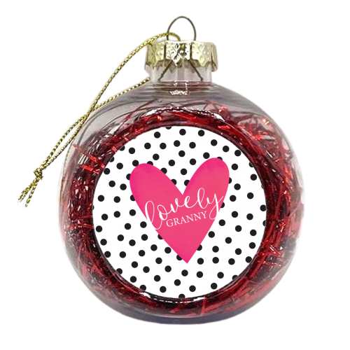 Lovely Granny Heart - xmas bauble by The Boy and the Bear