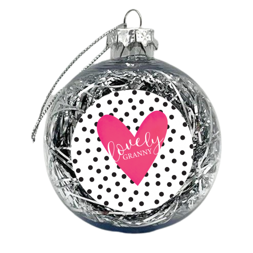 Lovely Granny Heart - xmas bauble by The Boy and the Bear