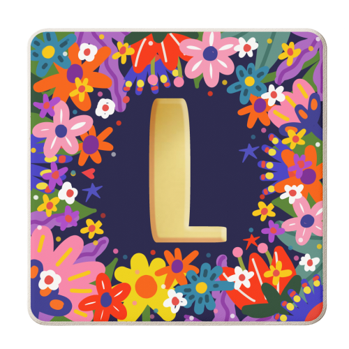 LOVELY LETTER    L - personalised beer coaster by Nichola Cowdery