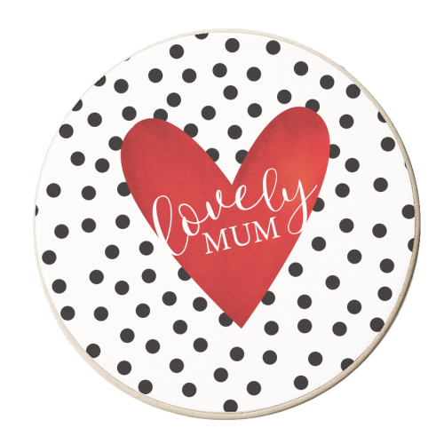Lovely Mum - personalised beer coaster by The Boy and the Bear