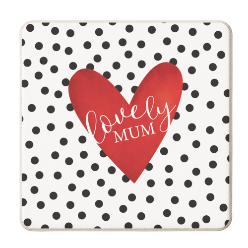 Lovely Mum - personalised beer coaster by The Boy and the Bear