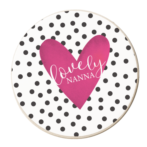 Lovely Nanna - personalised beer coaster by The Boy and the Bear