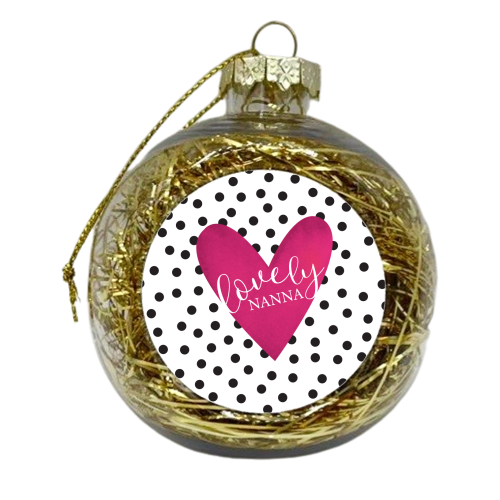 Lovely Nanna - xmas bauble by The Boy and the Bear