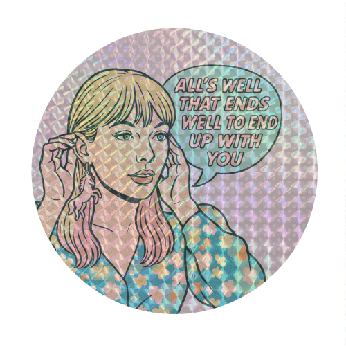 Lover Tay - Circle Sticker by Ms Doodle