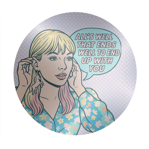 Lover Tay - Circle Sticker by Ms Doodle