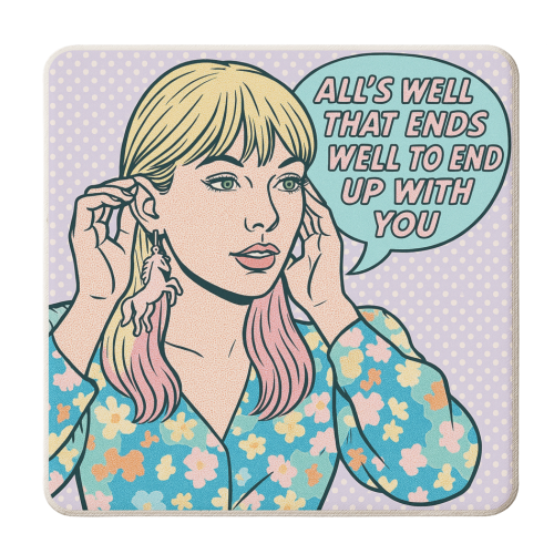 Lover Tay - personalised beer coaster by Ms Doodle