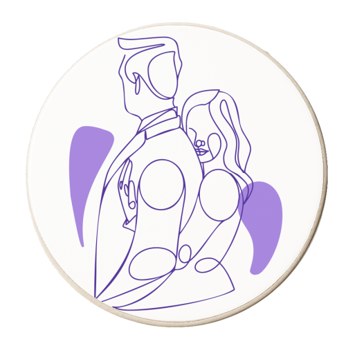 loving couple - personalised beer coaster by Anastasios Konstantinidis