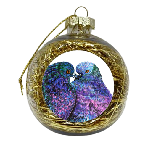 Loving doves - xmas bauble by Aleshka K