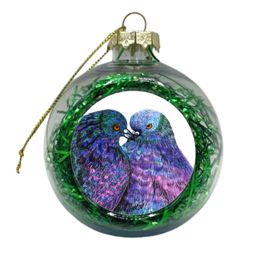 Loving doves - xmas bauble by Aleshka K
