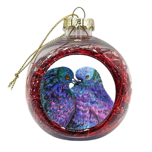 Loving doves - xmas bauble by Aleshka K