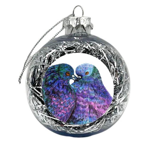 Loving doves - xmas bauble by Aleshka K