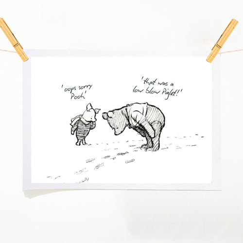 Low Blow Piglet - A1 - A4 art print by Ms Doodle