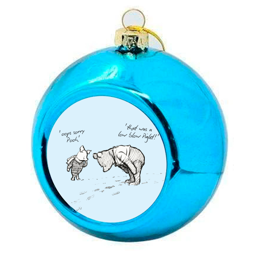 Low Blow Piglet - colourful christmas bauble by Ms Doodle