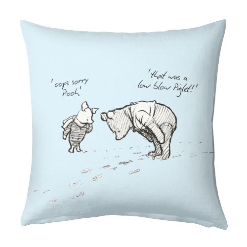 Low Blow Piglet - designed cushion by Ms Doodle