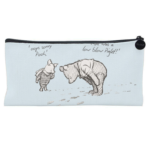 Low Blow Piglet - flat pencil case by Ms Doodle