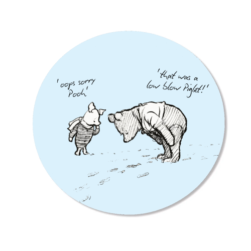 Low Blow Piglet - Magnet by Ms Doodle