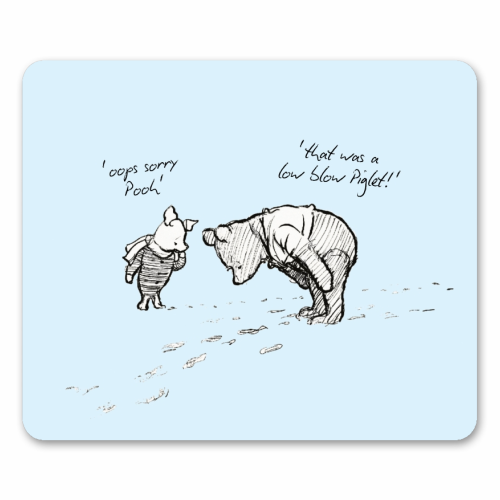 Low Blow Piglet - mouse mat by Ms Doodle