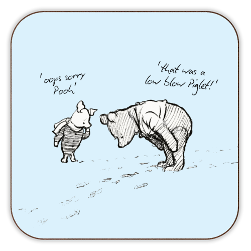 Low Blow Piglet - personalised beer coaster by Ms Doodle