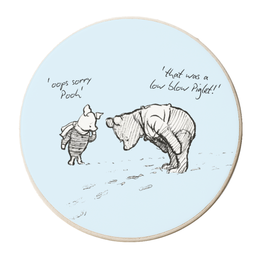 Low Blow Piglet - personalised beer coaster by Ms Doodle