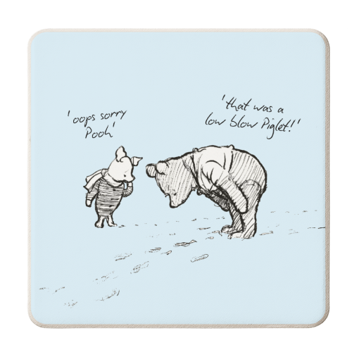 Low Blow Piglet - personalised beer coaster by Ms Doodle