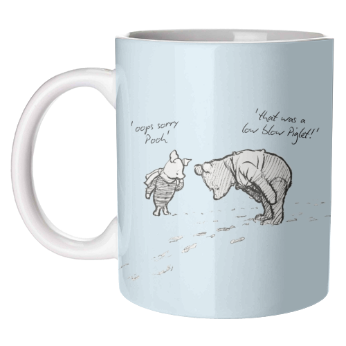 Low Blow Piglet - unique mug by Ms Doodle