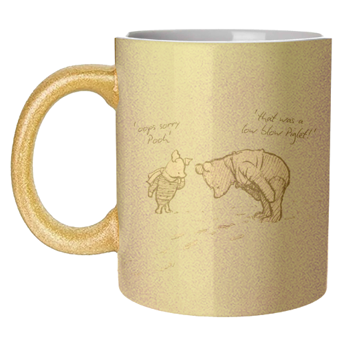 Low Blow Piglet - unique mug by Ms Doodle