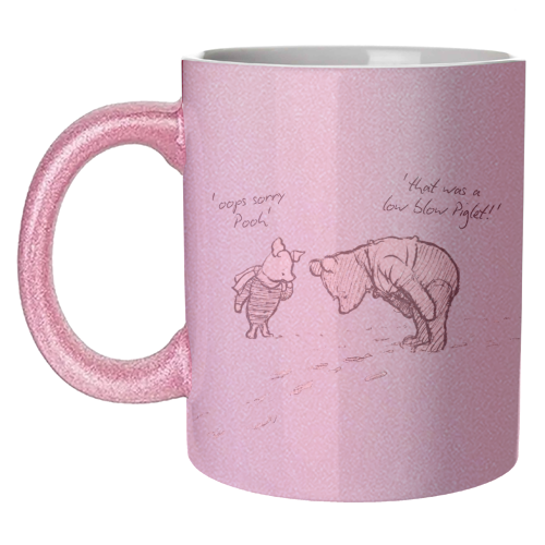 Low Blow Piglet - unique mug by Ms Doodle