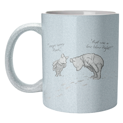Low Blow Piglet - unique mug by Ms Doodle