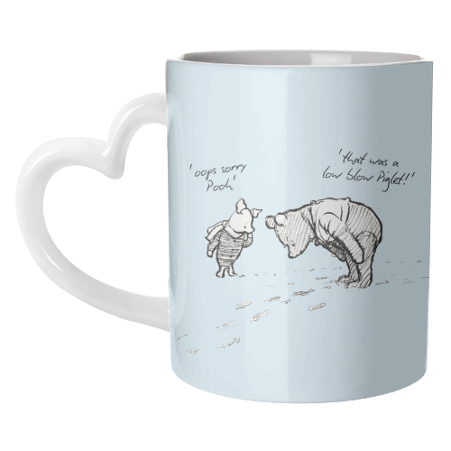 Low Blow Piglet - unique mug by Ms Doodle
