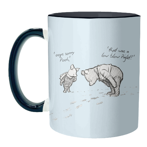 Low Blow Piglet - unique mug by Ms Doodle