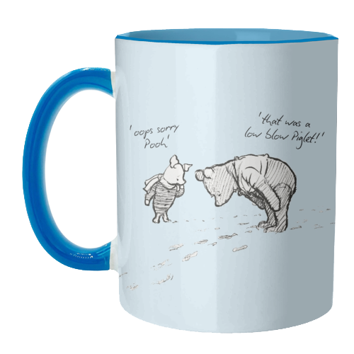 Low Blow Piglet - unique mug by Ms Doodle