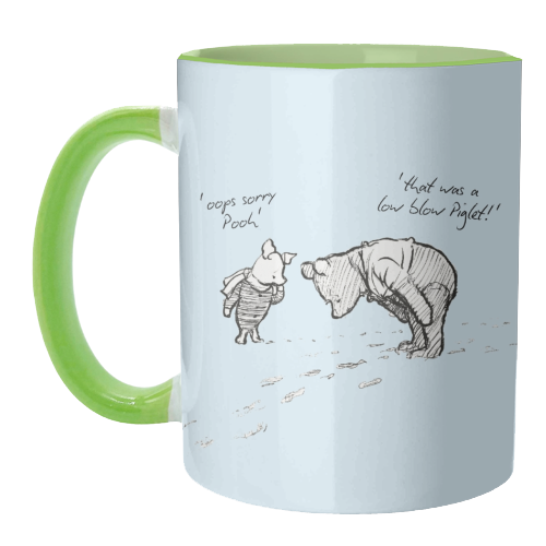 Low Blow Piglet - unique mug by Ms Doodle