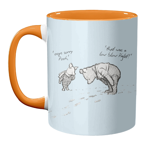 Low Blow Piglet - unique mug by Ms Doodle