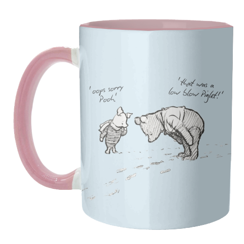 Low Blow Piglet - unique mug by Ms Doodle