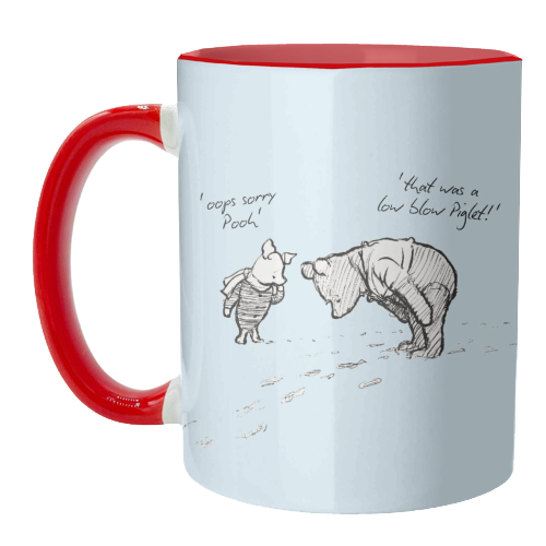 Low Blow Piglet - unique mug by Ms Doodle