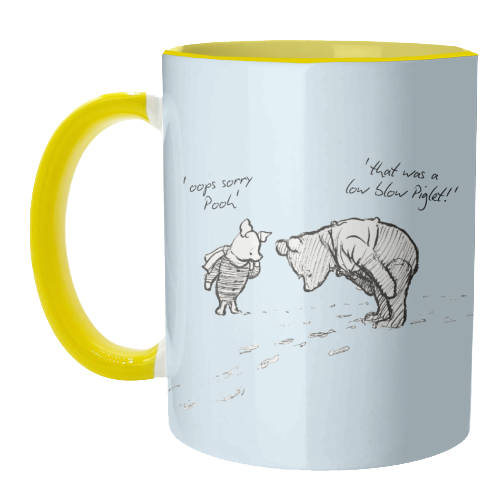 Low Blow Piglet - unique mug by Ms Doodle