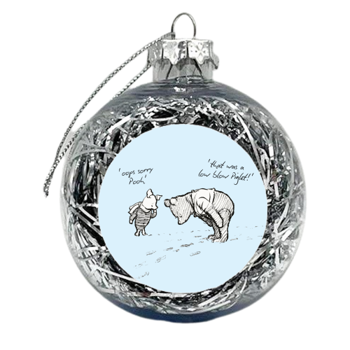 Low Blow Piglet - xmas bauble by Ms Doodle